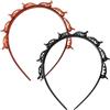 HunicandIU Confezione da 2 cerchietti per capelli con fermagli, fascia per capelli, clip per capelli e fasce per capelli intrecciati e clip e doppio bangs, forcina per capelli corti lunghi