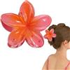 Générique Fermaglio floreale hawaiano - Fermaglio per capelli hawaiani con artigli - Accessorio per tenuta forte tenuta per donne e ragazze adolescenti