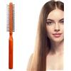 Fowybe Spazzola per capelli rotonda piccola | Spazzola per capelli rotonda piccola per asciugatura - Mini pettine arricciacapelli con spazzola da barba per asciugare, modellare, sollevare e arricciare Fowybe