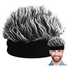 YRTUOP Berretto Con Parrucca Da Uomo, Cappello Lavorato A Maglia Con Capelli A Spillo Realistic Cappellino Per Visiera Per Capelli Novità Cappellino Cosplay Per Acconciatura Hip Hop Per Feste, Carnevale