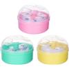 usefulbeauty 3 SET Astuccio per per cipria per bambini - Astuccio per talco - Contenitore per spolverare con - Applicatore per di cipria ricaricabile | Per e