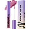 Gacqpli Mascara Glitter - Mascara Impermeabile | Impermeabile Allunga e Arriccia Antismudge Trucco Ciglia per Donna Serata Nuziale Feste e Appuntamenti