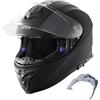 VEVOR Casco da Moto, Integrale, Intelligente Strada ABS Casco ad Alta Densità con Comunicazioni Bluetooth Lenti Intercambiabili, Casco da Motocross Confortevole per Giovani Adulti, Taglia M, Nero