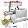 VEVOR Tritacarne Elettrica 1100 W da Cucina in Acciaio Inox, Tritacarne Capacità 9,5 kg/min con 3 Dischi 3 Tubi per Salsicce Salami Carne con Piedini Antiscivolo, Cucina Commerciale Ristorante Hotel