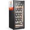VEVOR Cantinetta per Vino Autoportante, Cantina Vino Capienza 32 Bottiglie Doppia Zona, Enoteca Domestica Temperatura Regolabile 5°C a 18°C Porta in Vetro, Bar Ufficio Casa Raffreddamento ad Aria
