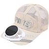 Generico Cappello con Ventola Solare - Cappellino da Baseball in Rete Traspirante con Ventola Ad Energia Solare, 3 velocità, Alimentato Ad Energia Solare/Ricarica USB, Unisex Regolabile Anti-UV per Esterno