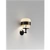 Vistosi FUTURA APPLIQUE A PARETE P AMBRA OTTONE MONTATURA NERO OPACO 1 LUCE ATTACCO E27