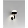 Vistosi FUTURA APPLIQUE A PARETE P BIANCO NERO MONTATURA NERO OPACO 1 LUCE ATTACCO E27