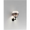 Vistosi FUTURA APPLIQUE A PARETE P FUME' MARRONE MONTATURA NERO OPACO 1 LUCE ATTACCO E27