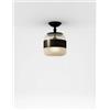 Vistosi FUTURA SOFFITTO P AMBRA OTTONE MONTATURA NERO OPACO 1 LUCE ATTACCO E27