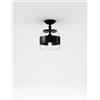 Vistosi FUTURA SOFFITTO P CRISTALLO NERO MONTATURA NERO OPACO 1 LUCE ATTACCO E27