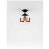 Vistosi FUTURA SOFFITTO P CRISTALLO RAME MONTATURA NERO OPACO 1 LUCE ATTACCO E27