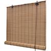 vidaXL Tenda a rullo in bambù 80x220 cm Marrone