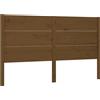 vidaXL Testiera marrone miele 126x4x100 cm in legno di pino massiccio