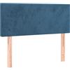 vidaXL Testiera blu scuro 100x5x78/88 cm Velluto
