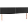 vidaXL Testiere 2 pezzi nero 90x5x78/88 cm Similcuoio