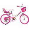 Dino Bikes Bici 16 164R-UN Unicorn Bike, Bianco & Rosa di Dino Bike