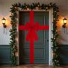 Miyanvuo Natalizio per Porta 40x200cm Fiocchi Porta Natalizio Fiocchi E Nastro Grandi di Natale Decorazione Portas Natale Nastro Velluto per Decorare Portes,Armadi,Cabine,Armadio,Finestre E Mobili