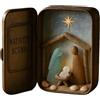 Generico Presepe Vetros Marino, Presepi Fatti Mano Vetros Marino Incastonati Scatola Latta, Mini Figure Presepe Ornamenti Natalizi Tavolo, Novità Presepi Cristiani Vetr-o Marinos, Per Decorazioni Natalizie