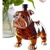 Generic Bottiglia di whisky Bulldog, bottiglia di whisky per cani, decanter per cani, decanter per vino per gli amanti dei cani, decorazione divertente per decanter per vino, divertente decanter da collezione