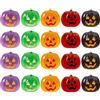 Generico 20pcs Zucche Halloween Decorative, Mini Zucche Illuminano in Resina, Decorazioni Halloween
