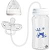 Duvcoywae Biberon Anticolica 3 In 1 A Mani Libere - 300ml Biberons Autoalimentato Con Tubo E Tettarella A Flusso Rapido, Bottiglie Silicone, Biberons Allattamento A Collo Largo A Tenuta Stagna, Per Viaggi, Casa