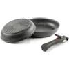 Ballarini Bolzano Set Padelle Antiaderente In Alluminio Con Manico Removibile - Set 3 Pz