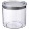 TATAY Contenitori per Alimenti 1 L | Barattoli Cucina Trasparenti | Coperchio con Guarnizione in Silicone | Impilabile | Plastica Senza BPA | Lavabile in Lavastoviglie | 12,5 x 12,5 x 12,5 cm, Grigio