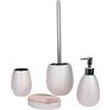 axentia Set Accessori Bagno, Acciaio Inossidabile, Color Oro Rosato, ca. 13 x 32 x 20 cm