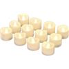 eLander Flameless Candle eLander™ [With Timer Function] LED Tea Lights Candles- 12 Warm White Flickering Flameless Tealight with Timer, 6 Hours on and 18 Hours Off in 24 Hours Cycle, Dia. 1.4x1.6 Height, Battery Powered