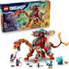 LEGO DREAMZzz 2 in 1 Jet-Dinosauro Giocattolo - l'Animale si Trasforma in uno Stegosauro Corazzato - con 4 Minifigure e 2 Creature del Tesoro da Collezione - Regalo per Bambini da 9 anni in su - 71514