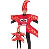 FIESTAS GUIRCA Costume da stella marina bollente per ragazzi o ragazze - Tunica e cappello stella del mare rossa - costumi per ragazzi e ragazze - età unisex 10-12 anni