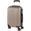 ITACA - Bagaglio A Mano Rigido Leggero Bagaglio A Mano 55X40X20 con 4 Ruote Silenziose Trolley Cabina Viaggio Aereo Ergonomico Durevole. Compatibile Ryanair, Champagne