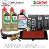 CASTROL - NGK - BANDO - MITSUBOSHI - BRA Tagliando KYMCO People 300 i S 2008-2012 / Kit Olio Castrol P1 10W40 4T Completo