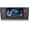 Erisin 8-Core 4GB+64GB Android 14 Autoradio Bluetooth 1 Din GPS Navigatore per Fiat Grande Punto Linea Supporto CarPlay Android Auto WiFi 4G DSP DAB+ USB FM RDS OBD2 TPMS DVB-T2 IPS Schermo Canbus