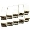 Generico Accoppiatore RJ45 Accoppiatore Ethernet, connettore Ethernet | Adattatore Ethernet Femmina a femmina - Connettore cavo di rete Plug 10x Modulare per connettività senza soluzione di continuità