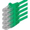 1aTTack.de 88420 5x 5m Green Cavo di rete Cat6 Cat 6 Ethernet LAN 1000 Mbit/s RJ45