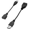 Sysdisen Cavo di prolunga USB | Cavo di prolunga USB 2.0 maschio a femmina - Cavo di prolunga USB nero compatibile con webcam, fotocamera, telefono, mouse, tastiera, stampante
