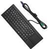 Haofy Mini Tastiera Cablata, Tastiera Industriale ABS con Touchpad, Piedino a Forbice X Compatto 310 X 115 12 Mm per Controllo del Settore IPC e Spazi di Lavoro Ristretti (#2)
