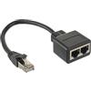 HUAREW RJ45 Divisore adattatore Ethernet 1 Maschio a 2 Femmine Cavo Compatibile con Cat5, Cat5e, Cat6, Cat7