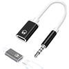 Ocastuted Cavo audio da USB C a jack audio AUX da 3,5 mm, da tipo C a cavo stereo per cuffie da 3,5 mm, cavo audio da maschio a tipo C femmina, convertitore cavo AUX per cuffie da 3,5 mm maschio a
