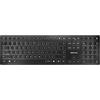 CHERRY KW 9100 SLIM, Tastiera di design Senza Fili, per l'Unione Europea QWERTY, A scelta Connessione Bluetooth o Wireless 2,4 GHz, Tasti Piatti, Ricaricabile, Nero-Grigio, Windows