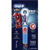 PROCTER & GAMBLE SRL Oral-B Pro Kids 3+ Marvel Spiderman | Spazzolino Elettrico Bambini Ricaricabile | 2 Modalità + Adesivi