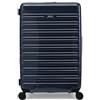 Eminent Voyager Valigia Grande 77x51x30, Espandibile, Rigida, 4 Ruote, Leggera, Lucchetto TSA, 158 cm, 4,4 kg, 112L, Trolley da Stiva Viaggio Aereo Nero