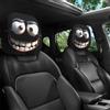 Generic 4 coperture per poggiatesta per auto, divertenti con occhi di cartone animato, coperture per poggiatesta per auto, elastiche, traspiranti, decorazione per Halloween, accessori per conducente