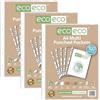 eco-eco eco010x3 - Buste trasparenti in poliestere 100% riciclate, 100% riciclate, 45 micron, 3 confezioni da 100 buste trasparenti