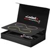 Nishiyuenyi 2 Pezzi Braccialetti Permanenti Set per Creare Gioielli per Innamorati Fai da Te con Lucchetto in Argento E Acciaio Adatto per Regali di Anniversario, Oro E Oro Rosa