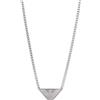 Emporio Armani Collana da uomo in acciaio inossidabile con chiusura a moschettone, Grigio chiaro