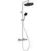 Ideal Standard Ceratherm T25+ Sistema doccia, soffione doccia a risparmio idrico con getto variabile e protezione antiscottatura, flessibile doccia 1750 mm - Cromato (315x531,5x1117 mm)