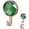 Kasmole Ganci autoadesivi, gancio adesivo da parete, gancio porta asciugamano bagno, porta chiavi a parete, senza foratura, ganci decorativi per camera da letto, cappotto, chiavi, borsa, verde